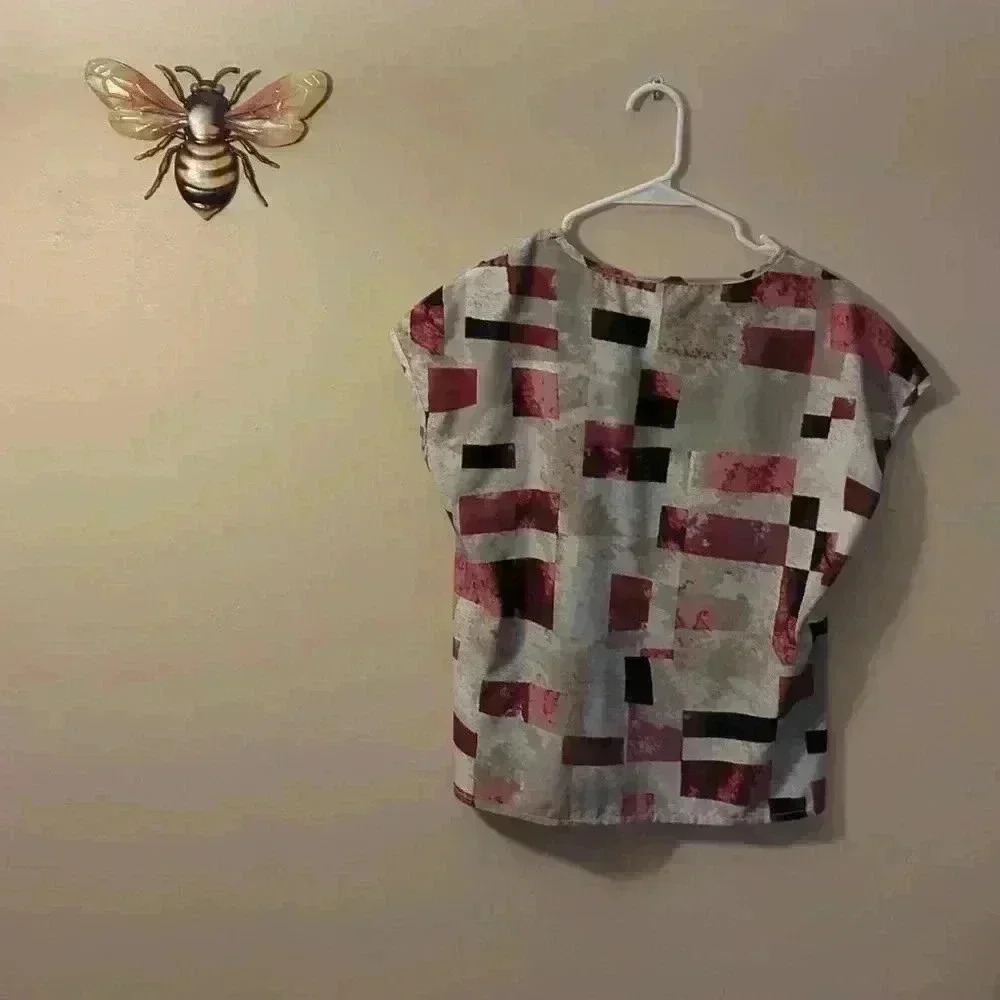 Skue,medium, blouse, pink/white - Picture 4 of 4